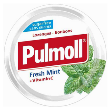 Pulmoll fresh mint pastylki cukierki bez cukru z witaminą c 45g