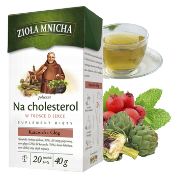 BIG ACTIVE herbata ziołowa ZIOŁA MNICHA NA CHOLESTEROL 20 torebek