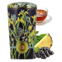 Ananas i czarna porzeczka wazon herbata czarna Chelton puszka z irysami 150g