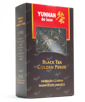 Yunnan de luxe golden pekoe herbata czarna liściasta lb101 100g