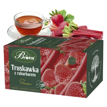 Truskawka rabarbar Bifix herbata 20 torebek