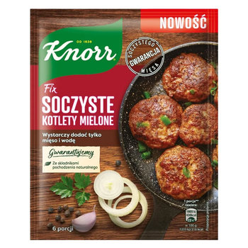 KNORR FIX soczyste KOTLETY MIELONE 6 porcji INTENSYWNY AROMAT 70 G