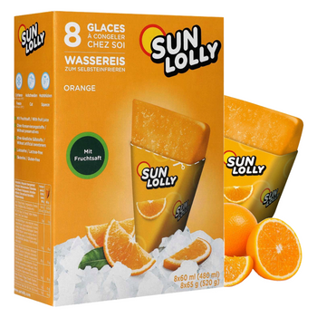 SUNQUICK SUN LOLLY POMARAŃCZA LIZAK LODOWY 8SZT