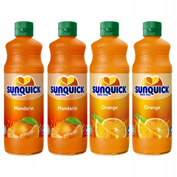 Sunquick zestaw koncentratów owocowych do napoju 4x700ml - Mandarynka, Pomarańcza