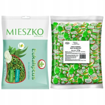 Zestaw cukierków miętowych Mieszko + Unitop (2x1 kg) 2 kg