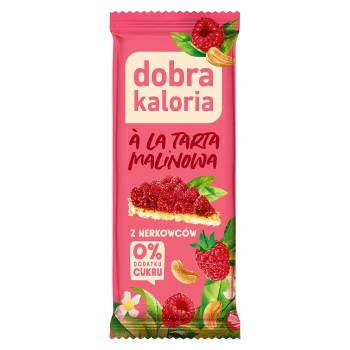 Dobra kaloria Baton z nerkowców à la tarta malinowa 35g