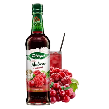 Malina żurawina syrop Herbapol 420 ml