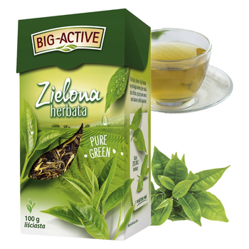 BIG-ACTIVE liściasta herbata zielona PURE GREEN 100G