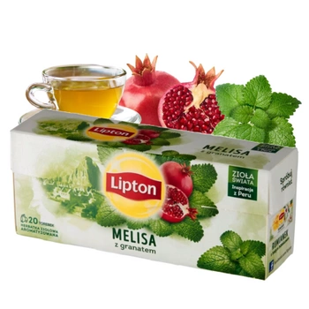 Lipton herbata ziołowa melisa granat 20 torebek