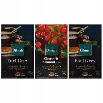 Dilmah Zestaw 3 herbat czarnych aromatyzowanych 2 smaki 60 torebek