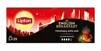 Herbata czarna english breakfast Lipton 25 torebek