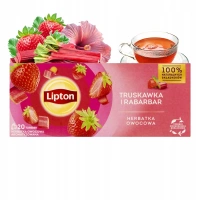 Herbata owocowa Lipton Truskawka Rabarbar 20 torebek