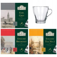 Zestaw prezentowy herbat Ahmad Tea + szklanka 280 ml