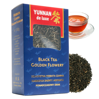 Yunnan herbata czarna golden flowery de luxe black tea liściasta 100 g