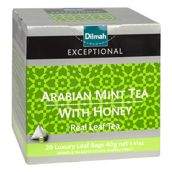 DILMAH arabian mint tea with honey HERBATA CZARNA 20 piramidek