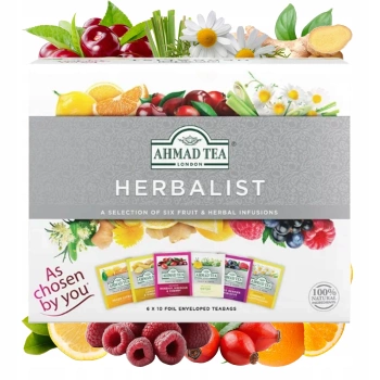 Ahmad Tea Herbalist zestaw owocowo ziołowych naparów 6 x 10 torebek