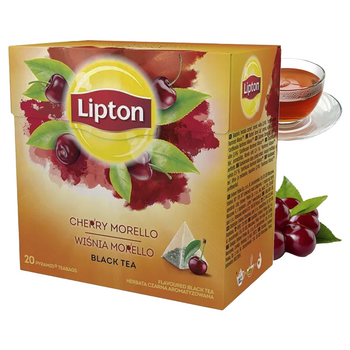 LIPTON herbata czarna WIŚNIA MORELLO 20 torebek