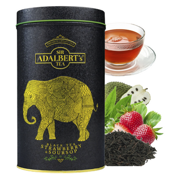 ADALBERT'S liściasta herbata czarna STRAWBERRY&SOURSOP puszka 100G