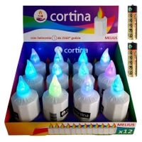 Cortina wkłady do zniczy led Melius 12 sztuk