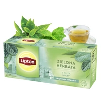 Lipton herbata zielona z nutą mięty 25 torebek