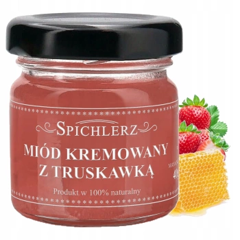 Spichlerz miód kremowany z truskawką naturalny 40g
