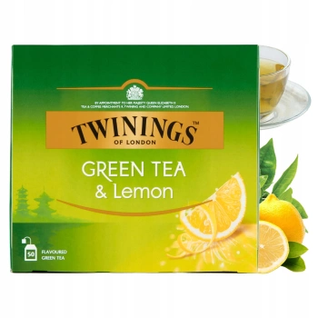 Twinings herbata zielona z cytryną 50 torebek