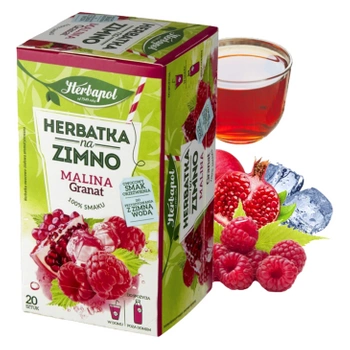 Herbapol herbatka herbata na zimno malina granat 20 torebek