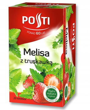 HERBATA ZIOŁOWA POSTI MELISA Z TRUSKAWKĄ 20T