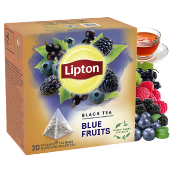 Lipton herbata czarna blue fruits 20 torebek