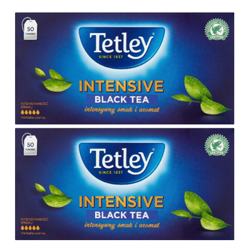 TETLEY INTENSIVE herbata czarna ZESTAW 2x50torebek 100 TOREBEK