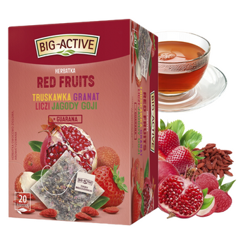 BIG-ACTIVE herbata owocowo-ziołowa RED FRUITS herbatka 20 kopert