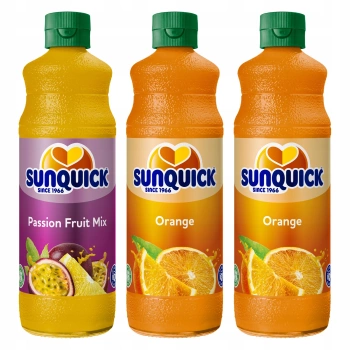 Sunquick zestaw koncentratów do napoju 3x700ml - Pomarańcza, Marakuja