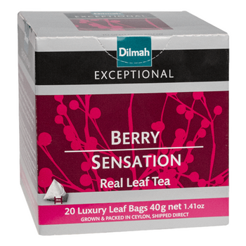 DILMAH EXCEPTIONAL herbata czarna cejlońska BERRY SENSATION 20 piramidek