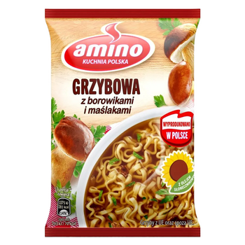 AMINO ZUPA GRZYBOWA błyskawiczna Z BOROWIKAMI i maślakami ZUPKA CHIŃSKA57G